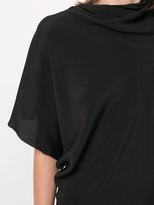 Thumbnail for your product : Rick Owens Asymmetric Draped Detail Top