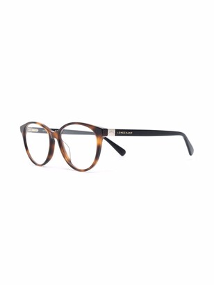 Longchamp Tortoiseshell Round-Frame Glasses
