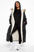 Thumbnail for your product : boohoo Plus Faux Fur Hood Longline Parka Coat