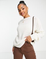 Thumbnail for your product : Glamorous knitted jumper in cream