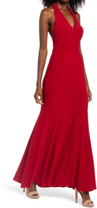 morgan & co embroidered mesh evening dress