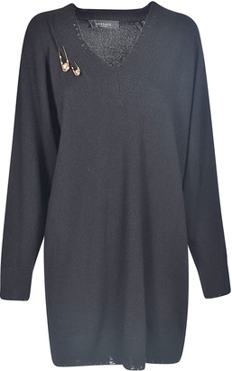 versace safety pin sweater