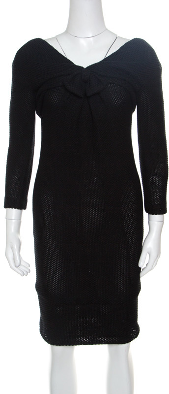 black textured glitter dress