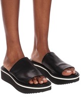 Thumbnail for your product : Clergerie Fast3 leather platform slides