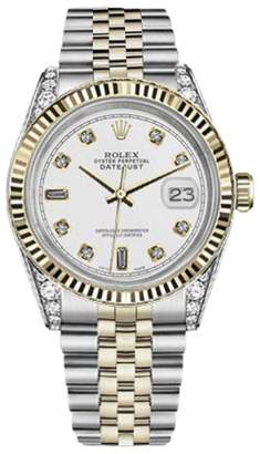 Rolex Datejust Stainless Steel and Yellow Gold with White Dial 31mm Unisex Watch
