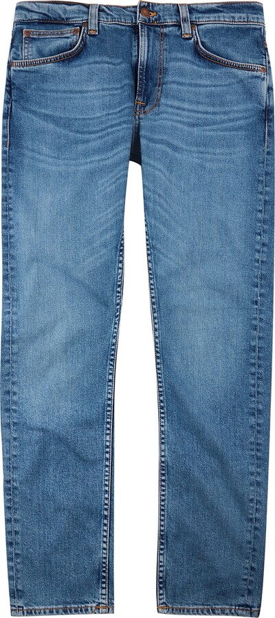 Nudie Jeans Lean Dean Blue Slim-leg Jeans - ShopStyle