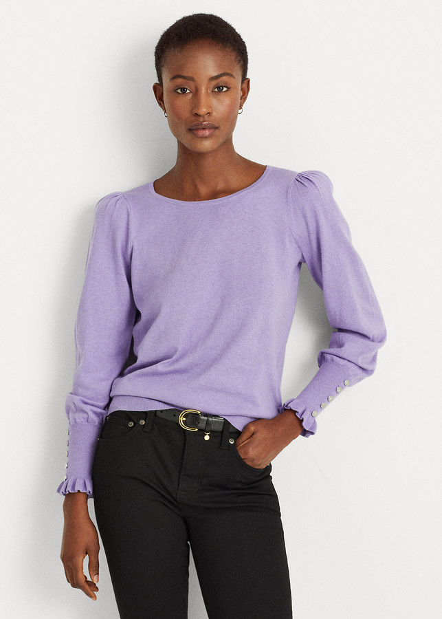 ralph lauren puff sleeve sweater
