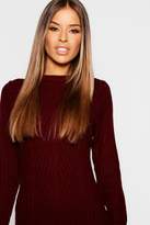 Thumbnail for your product : boohoo Petite Ribbed Knitted Sweater Dress