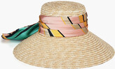 Thumbnail for your product : Eugenia Kim Annabelle bow-embellished straw sunhat - Neutral - ONESIZE