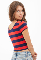 Thumbnail for your product : Forever 21 Forever21 Striped Crop Top