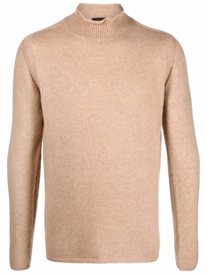 XiaoShop Men Irregular Sweater Pullover Long Sleeve Knitting Tunic Top 