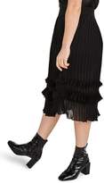 Thumbnail for your product : ELVI Pleated Chiffon Midi Skirt