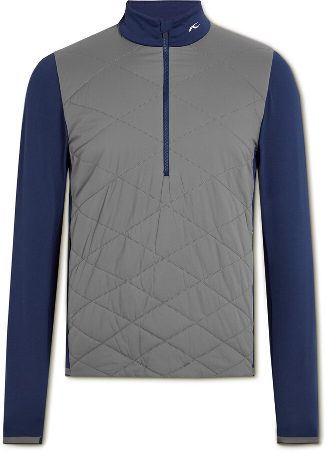 Kjus Golf Release Quilted And Jersey Half-Zip Golf Jacket - ShopStyle