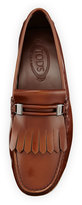 Thumbnail for your product : Tod's Fringe Leather Driver, Brown