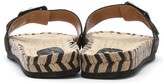 Thumbnail for your product : Daniel Palazzi Black Metallic Leather Espadrille Mules
