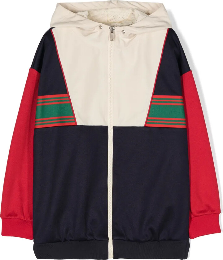 Gucci Children Logo-Jacquard Hooded Jacket