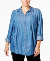 Thumbnail for your product : Style and Co Plus Size Denim Shirt, Created for Macy's