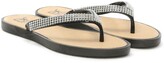 Thumbnail for your product : DF By DANIEL Sunflowers Black Crystal Toe Post Flip Flop
