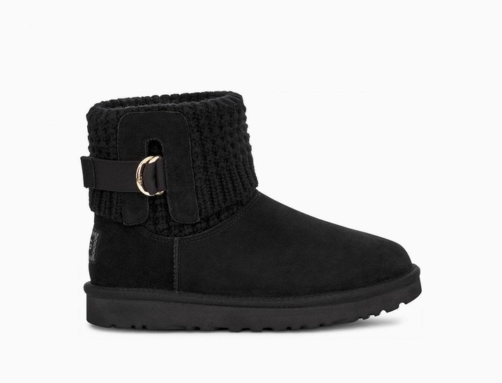 black uggs with buckle