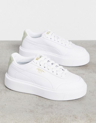 Puma Oslo Femme sneakers in white and sage - ShopStyle Trainers & Athletic  Shoes