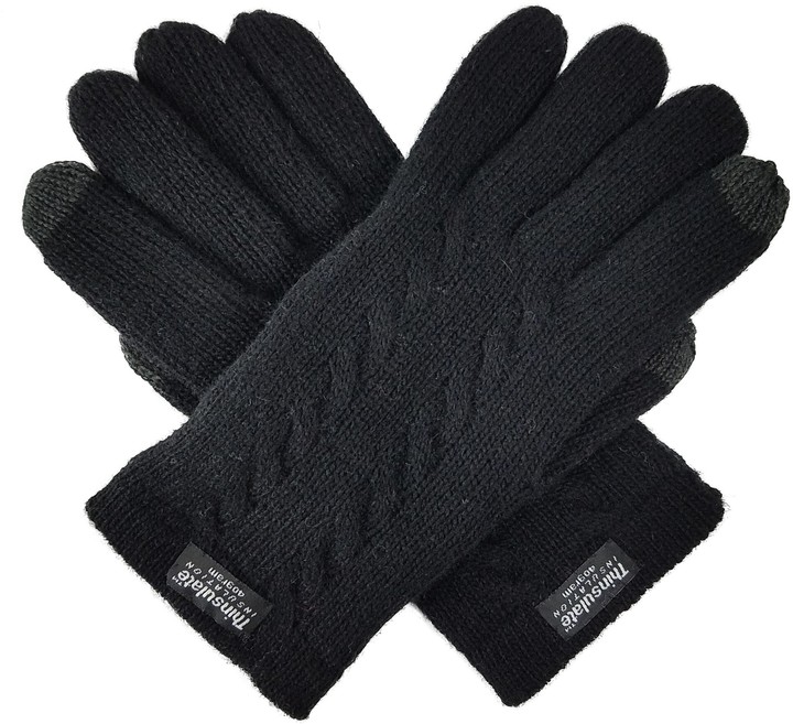 Bruceriver Ladie's Pure Wool Knit Gloves with Thinsulate Lining and
