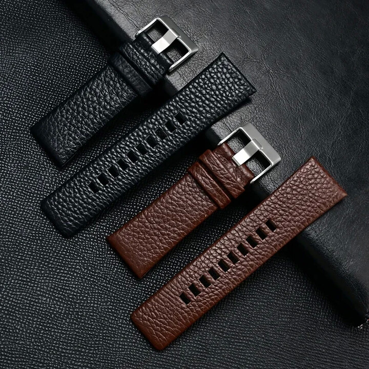 None Genuine Leather Strap for Diesel DZ7312 DZ7314 22mm 24mm 26mm 27mm 28mm 20mm 32mm Black Brown Men Cowhide Watch Band Bracelet