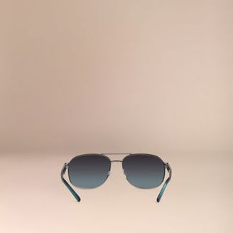 Burberry Square Frame Aviator Polarised Sunglasses