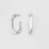 Thumbnail for your product : Burberry Large Palladium-plated Chain-link Earrings