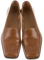 Thumbnail for your product : Ferragamo Leather Square-Toe Loafers