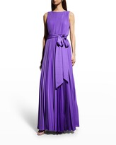 Thumbnail for your product : Badgley Mischka Sleeveless Pleated Gown