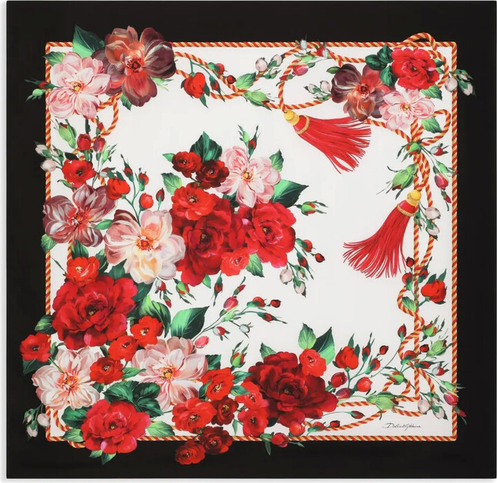 Dolce Gabbana Silk Monogram Skinny Scarf ShopStyle Scarves Wraps