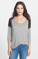 Thumbnail for your product : Jessica Simpson 'Bria' Chiffon Shoulder Tee