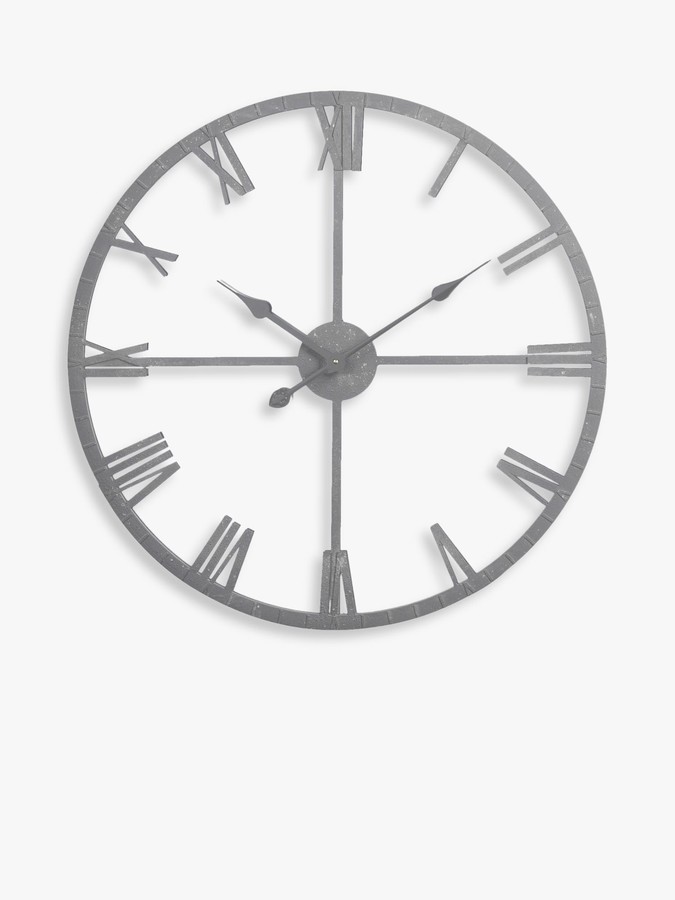 Libra Interiors Skeleton Roman Numeral Round Mirror Wall Clock ShopStyle