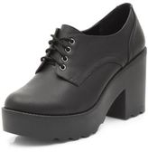 Thumbnail for your product : New Look Wide Fit Black Lace Up Block Heels