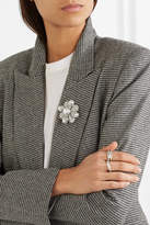 Thumbnail for your product : Kenneth Jay Lane Rhodium-plated, Faux Pearl And Crystal Brooch - Silver