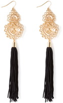Thumbnail for your product : Forever 21 tasseled filigree drop earrings