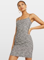 Thumbnail for your product : Miss Selfridge Grey Strappy Boucle Camisole Dress