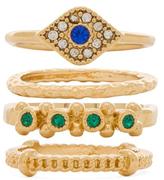 Thumbnail for your product : BCBGMAXAZRIA Stacked Evil Eye Ring