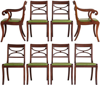 One Kings Lane Vintage Regency Saber Leg Dining Chairs, S/8