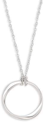 Saks Fifth Avenue Sterling Silver Twisted Round Pendant Necklace