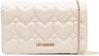 Love Moschino Heart Quilted Faux Leather Crossbody Bag
