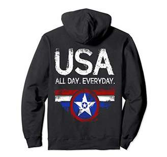 Usa All Day Everyday For Woman Pullover-Hoodie