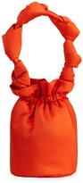 Thumbnail for your product : Ganni Knotted Satin Top-Handle Bag