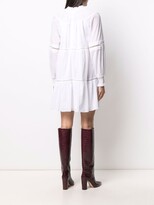 Thumbnail for your product : MICHAEL Michael Kors Ruched Funnel-Neck Shirt Dress
