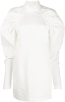 Thumbnail for your product : Rotate by Birger Christensen Structured Shoulder Gathered-Detail Dress