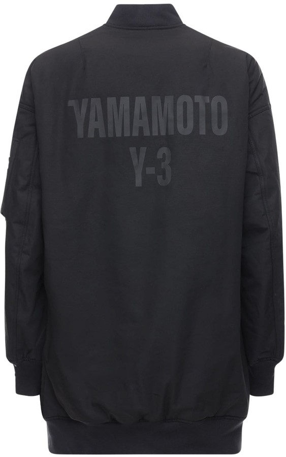 Y3 Ch2 Gfx Tech & Cotton Bomber Jacket ShopStyle Outerwear