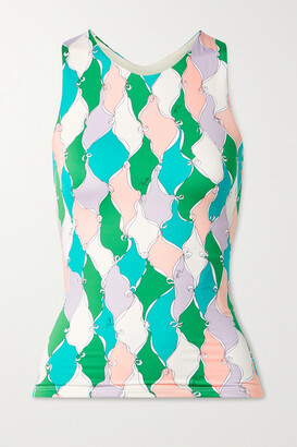 Emilio Pucci + Net Sustain Printed Recycled Stretch Tank - Green