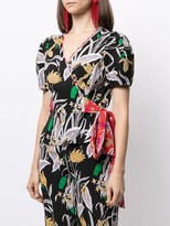 Thumbnail for your product : Diane von Furstenberg Alexia botanical-print blouse