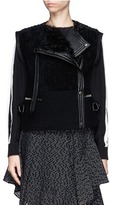 Thumbnail for your product : Nobrand Shearling leather trim biker gilet