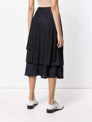 Comme des Garcons layered mid-length skirt